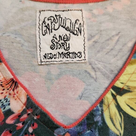 Anthropologie Aldomartins Cap Juluca Sweater Top Womens XL Floral Boho - Picture 4 of 4